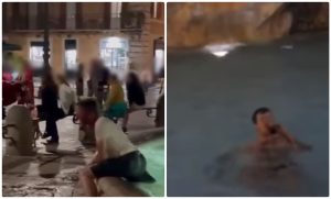 Le fontane storiche di Roma sono piscine usate per tuffi e bagni di notte