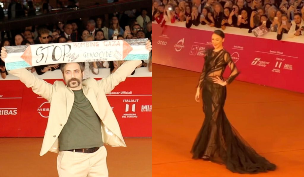 Festa del Cinema di Roma, "Mare Fuori" sul red carpet: De Matteo con la bandiera della Palestina, Maria Esposito meravigliosa