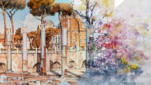 "Roma nell'anima", mostra di acquerelli alla Galleria Angelica