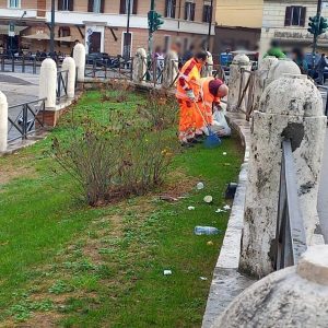 A Roma sono state raccolte 20 tonnellate di rifiuti a Capodanno