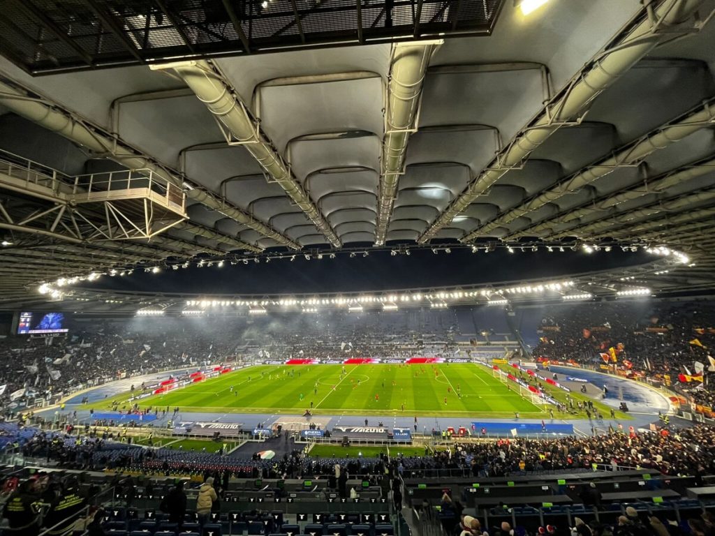 Lazio-Roma, le coreografie delle curve per il Derby di Coppa Italia