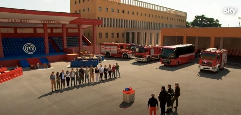 Masterchef, gli aspiranti chef hanno cucinato per 100 Vigili del Fuoco di Roma