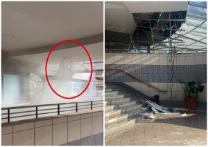 Paura in Corte di Appello, crolla un soffitto: evacuata la sede