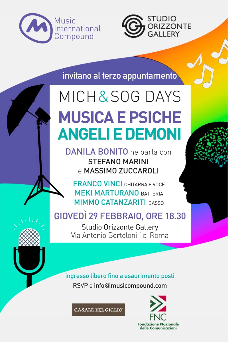"Musica&Psiche- Angeli&Demoni", terzo Talk di Mich Day