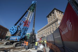 Metro C a piazza Venezia, al lavoro l'idrofresa dei record: scaverà fino a 85 metri