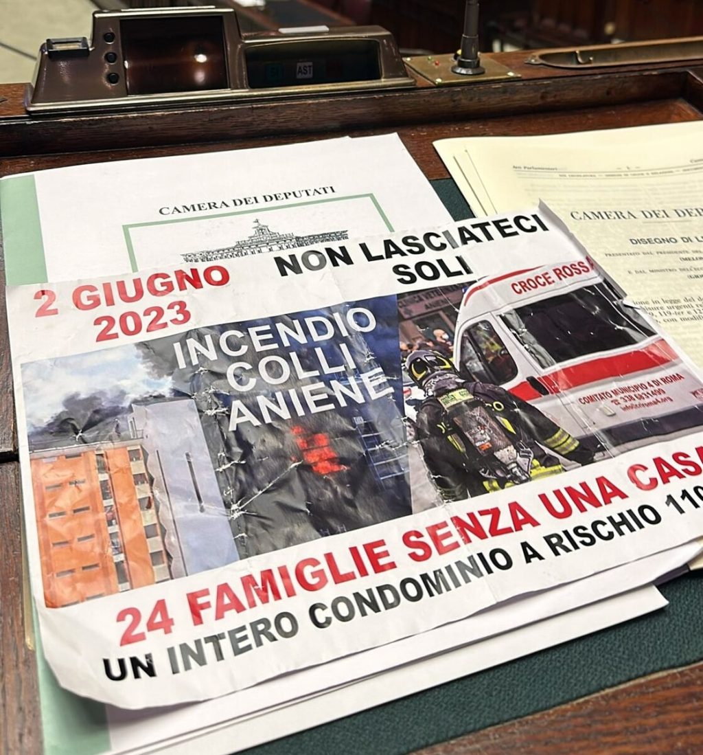 Incendio Colli Aniene, ora il Governo dovrà incontrare le famiglie sfollate