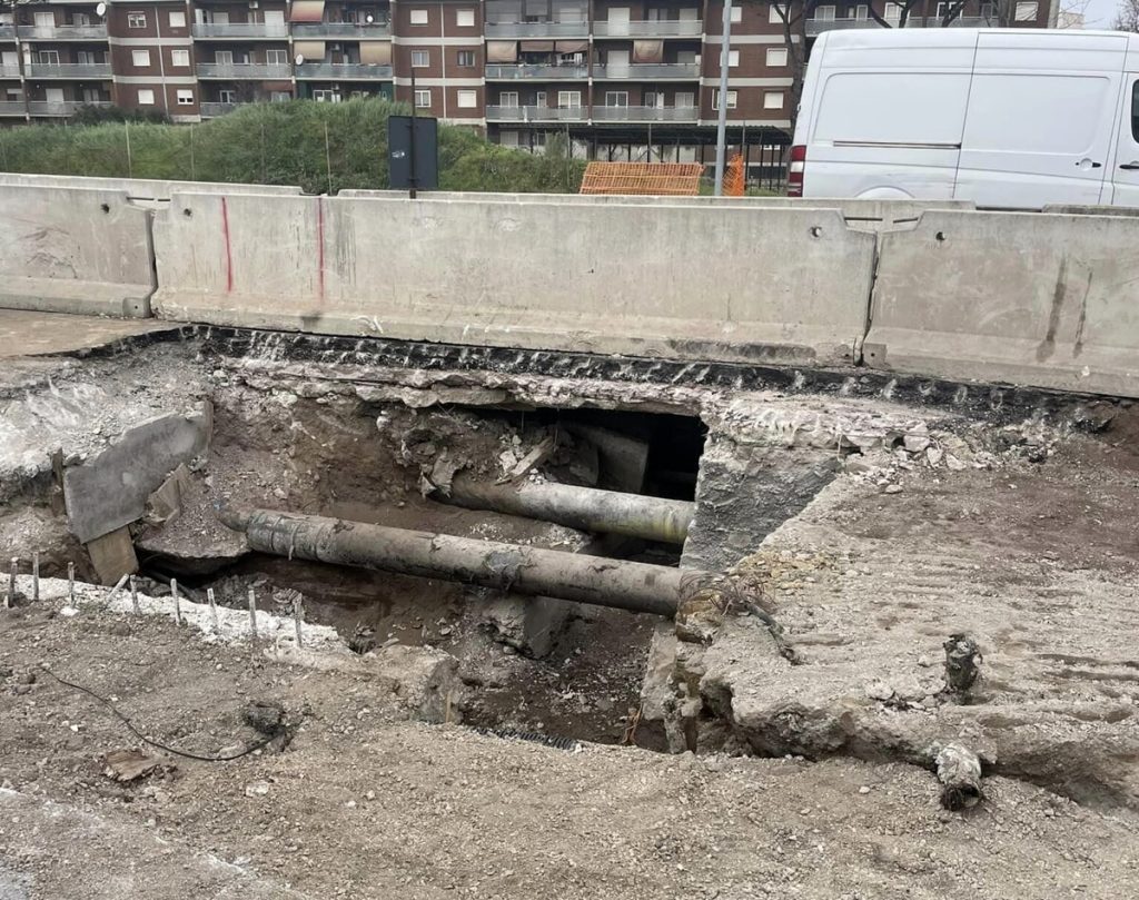 Via Tiburtina, la fine dei lavori slitta almeno di un altro mese