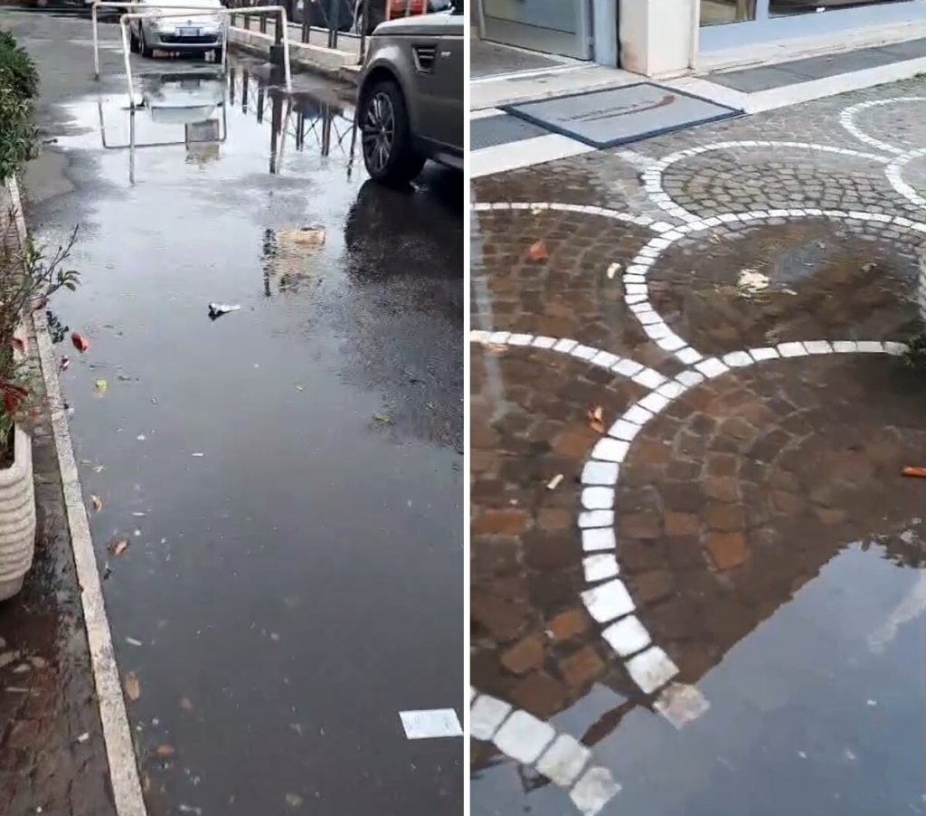 Casetta Mattei, c’è un perdita d’acqua che preoccupa i residenti: "Fuoriesce da un buco nell’asfalto"