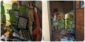 Vandali al parco: distrutta la biblioteca dell'area verde