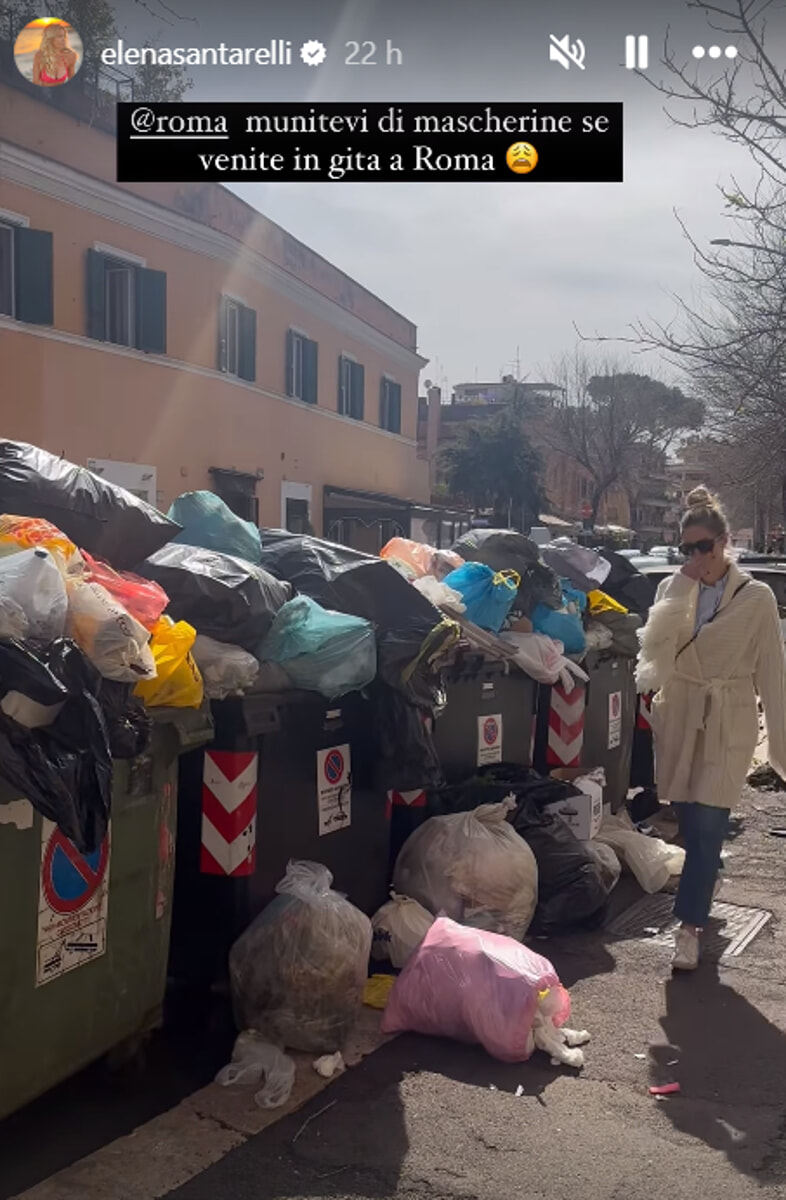 La denuncia social di Elena Santarelli: "A Roma nord sommersi dai rifiuti, una vergogna"