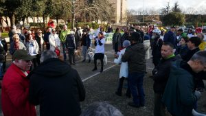 Fosso della Cecchignola, flash mob contro la tangenziale di via Kobler