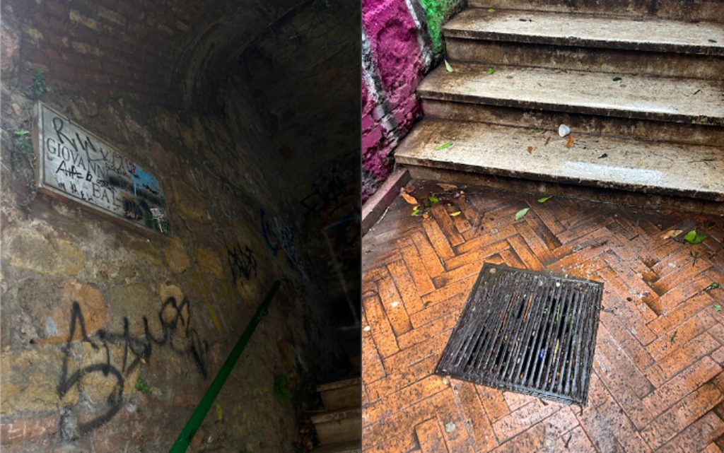 Scale al buio, gradini rotti, mura imbrattate. Da Monteverde l'appello per il decoro