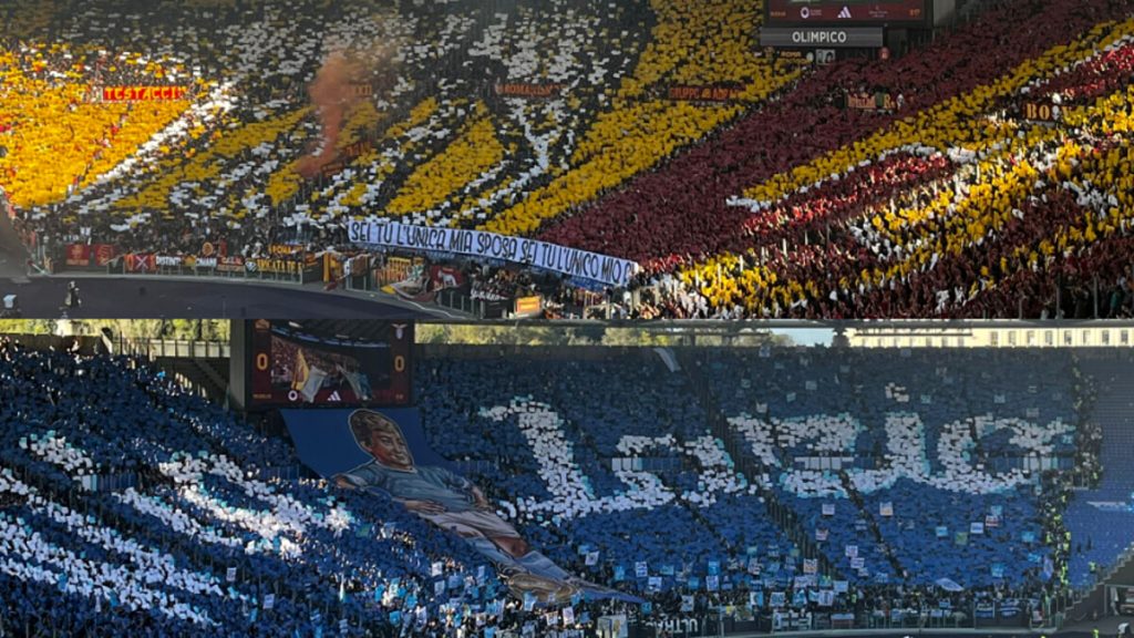 Roma-Lazio: le coreografie del Derby