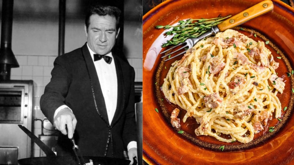 La carbonara americana di Ugo Tognazzi ti farà arrabbiare (con prosciutto, panna e cognac)