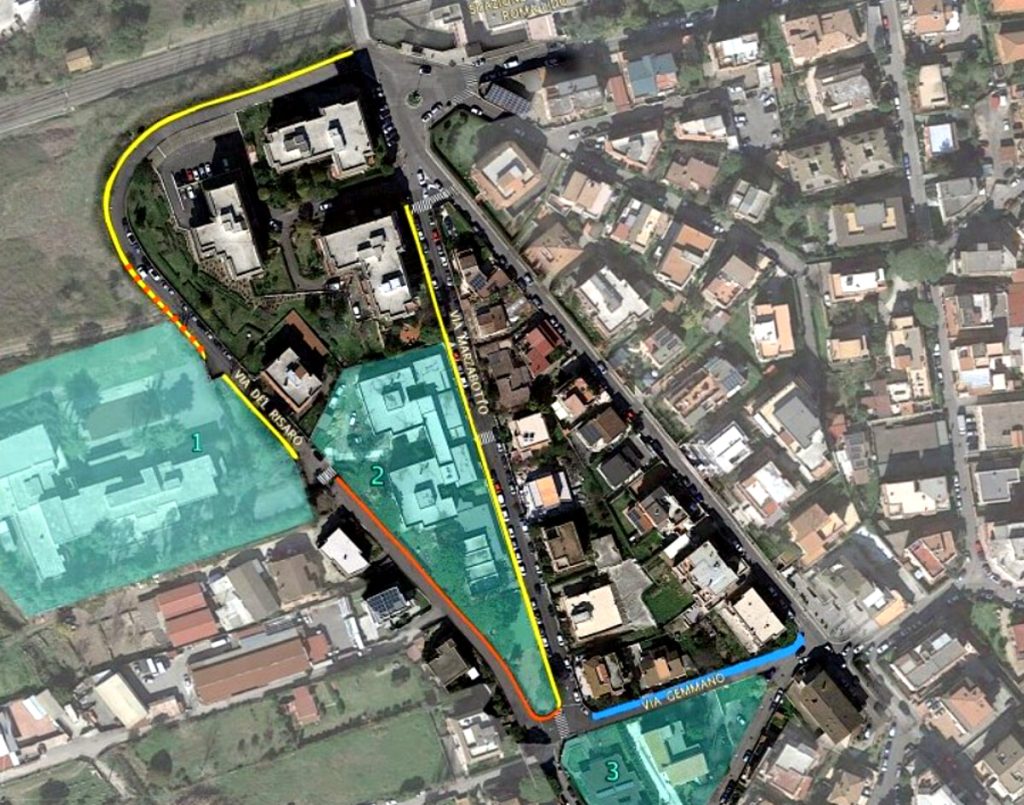 A Vitinia via ai lavori per la nuova strada scolastica. Arrivano cordoli e dissuasori