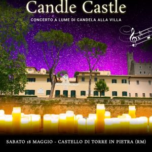 Candle Castle Night ak Castello di Torre in pietra