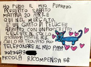 Nel mercato di Centocelle tutti cercano Mister Blu, l'appello: "È il mio peluche preferito, aiutatemi"