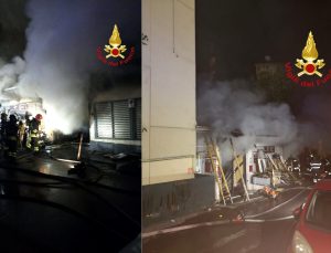 A San Giovanni c'è stato un incendio in una falegnameria. Evacuate 40 persone