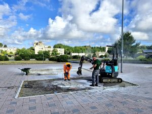 Cesano, via ai lavori di riqualificazione in piazza Antonio Basso in attesa dei giochi per i bambini