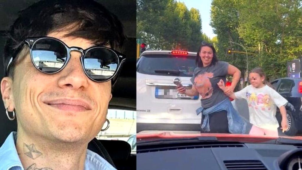 Ultimo fermo al semaforo, una signora si avvicina con la figlia si avvicina per la foto