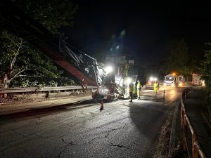 Ostiense e via del Mare: i cantieri di notte sono per rifare 17 chilometri di strade