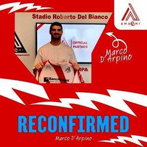 Marco D'Arpino - Anagni, ufficiale il rinnovo per un'altra stagione