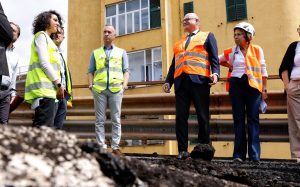 Sopralluogo di Gualtieri sul cantiere della Tangenziale Est: "Aumentiamo sicurezza e decoro"