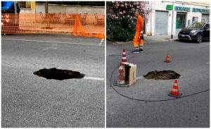 Voragine a Monteverde, la strada sprofonda. I residenti: "È allarme in tutto il quartiere"