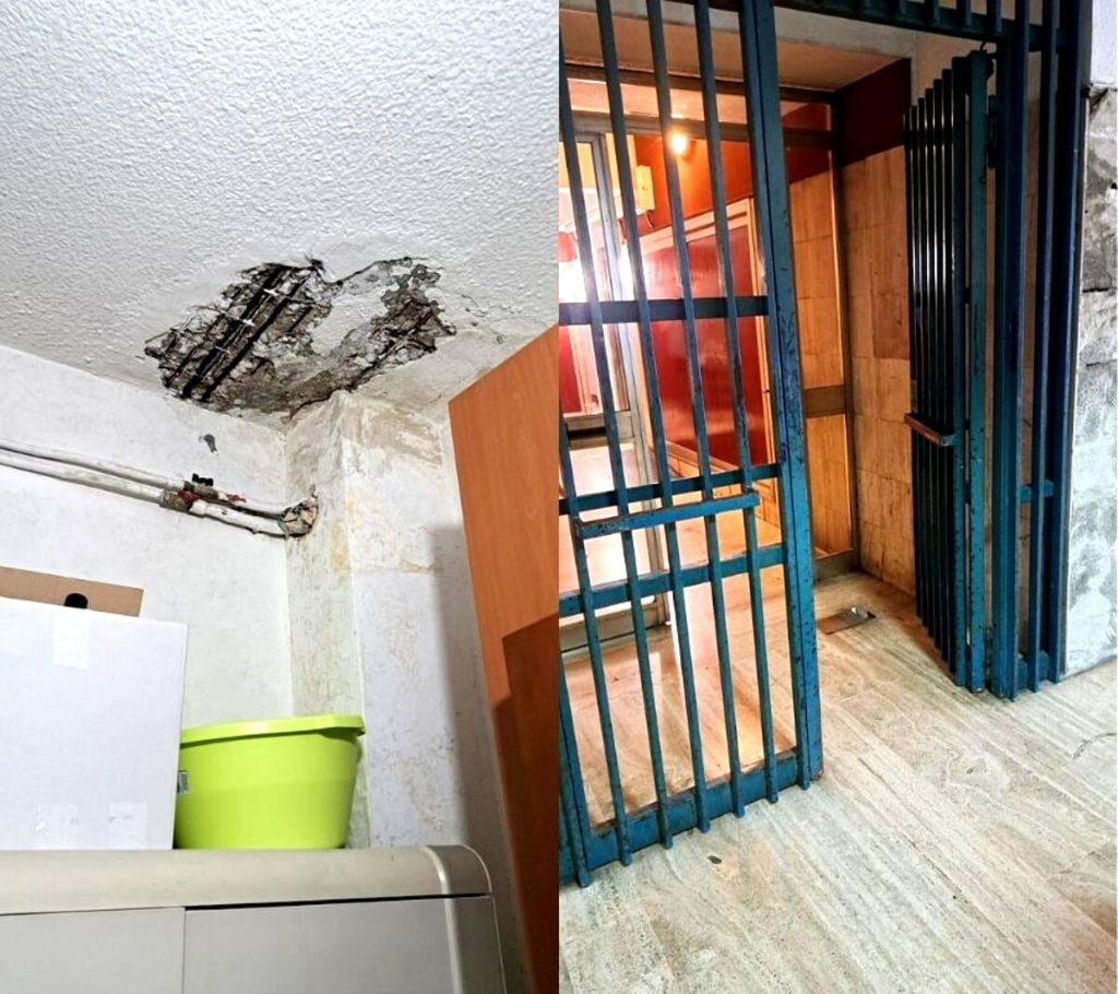 Nel palazzo popolare il soffitto perde pezzi e le famiglie vivono senza citofoni