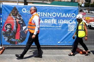 Il sopralluogo di Gualtieri sul cantiere "no stop" di Corso Francia