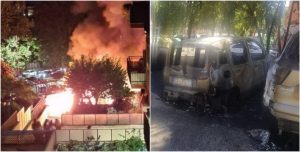 Auto in fiamme a Centocelle, distrutte cinque vetture