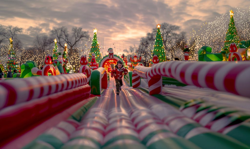 Bouncy Christmas Castle, il villaggio gonfiabile di Natale