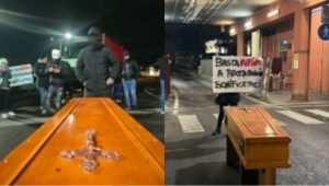 Rocca Cencia, i cittadini celebrano il funerale del territorio all'impianto rifiuti. Ama e Campidoglio: "Basta minacce"