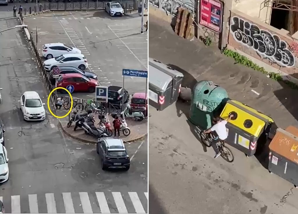 Stazione Tuscolana, furto di bici in pieno giorno. Il video diventa virale