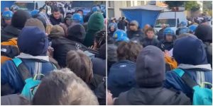 Tensioni alla Sapienza tra collettivi di destra e sinistra. Spintoni con la polizia che contiene gli studenti