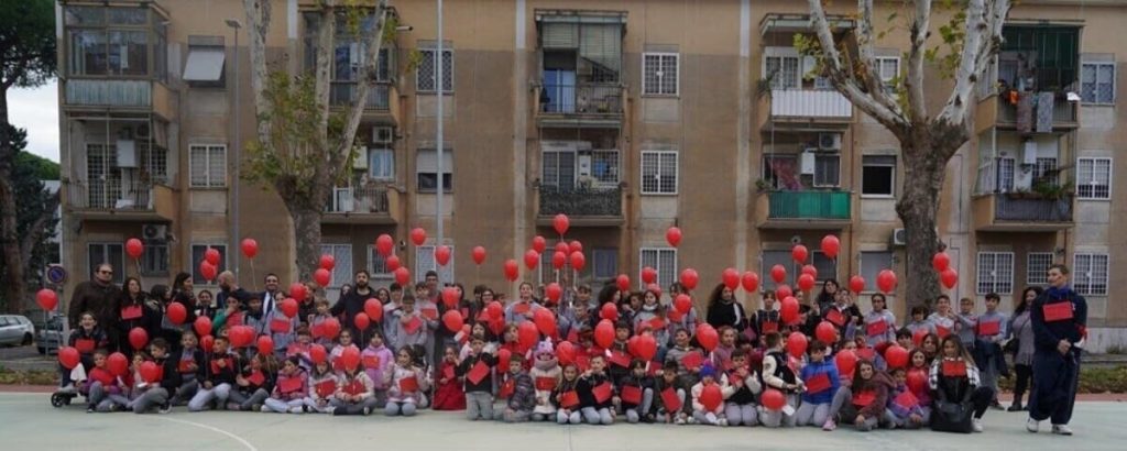 Marcia dell’istituto "Zaveria Cassia" contro la violenza sulle donne a San Basilio