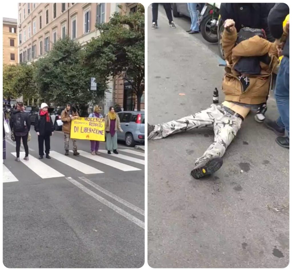 Lo "sciame" transfemminista blocca la via Tiburtina ballando sulle strisce pedonali
