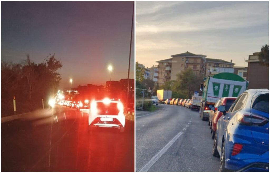 Gli intrappolati della via del Mare, traffico dalle 5 del mattina causa lavori. Anche la Colombo in tilt