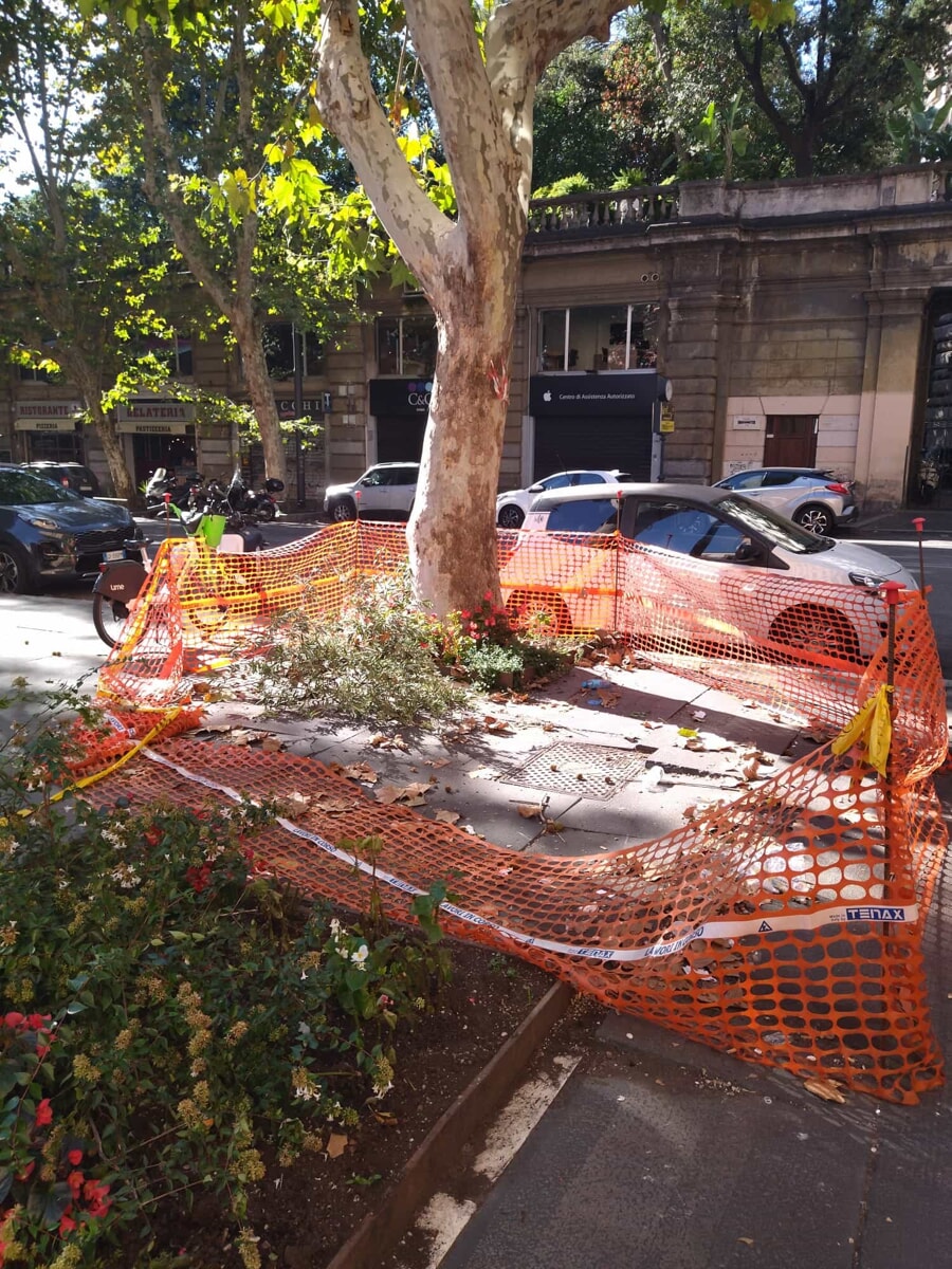 Via Merulana, marciapiedi sconnessi e lampioni spenti. Alla strada serve un restyling