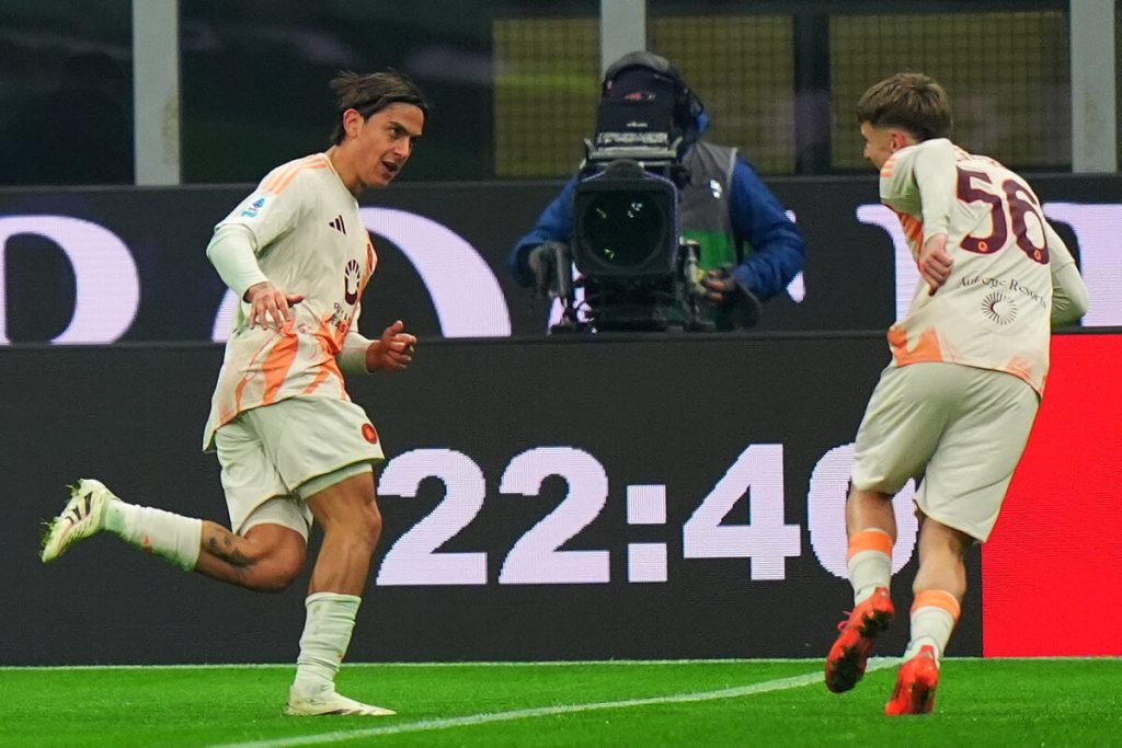 Milan-Roma 1-1: Dybala incanta San Siro, Pellegrini si divora il gol della vittoria