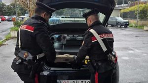 In auto con arnesi da scasso e il catalizzatore della Smart