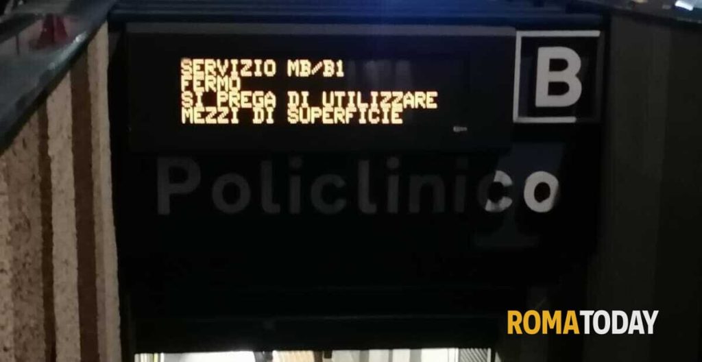 Metro B, problema elettrico: servizio sospeso