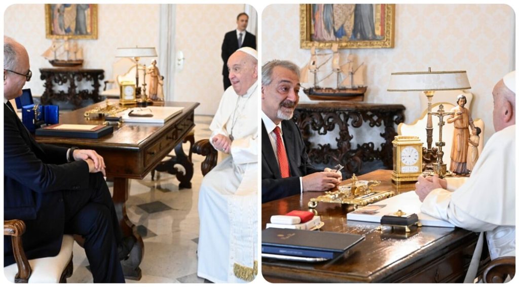 Il papa ha incontrato Roberto Gualtieri e Francesco Rocca: "Abbiamo parlato delle sfide del Giubileo"