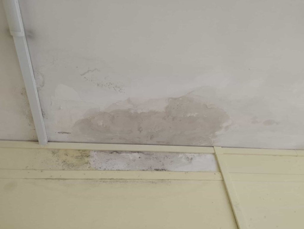 Piove dentro la scuola: "È tutto bagnato"